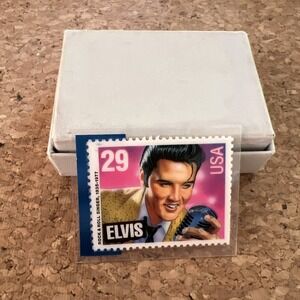 Vintage Elvis Presley 29 Cent Stamp Pin USPS Rock & Roll Singer Memorabilia